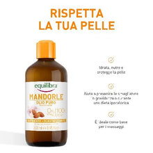 Carica l'immagine nel visualizzatore di Gallery, Equilibra Corpo, Olio di Mandorle Puro, Olio di Mandorle Dolci, Protettivo, Nutriente ed Elasticizzante, Aiuta a Prevenire le Smagliature in Gravidanza o Durante una Dieta Ipocalorica, 250 ml