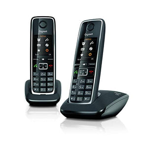 Gigaset C560 Duo - Due Telefoni Cordless per chiamate tra interni, Nero - Ilgrandebazar