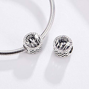 Charm in argento sterling 925, motivo: famiglia di 4 persone, da stile 4 - Ilgrandebazar