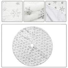 Carica l'immagine nel visualizzatore di Gallery, Bozvloh 120cm Gonna Albero di Natale Bianco Tappeto Albero di Natale Gonna Base di Natale Decorazione Capodanno casa Festa Forniture