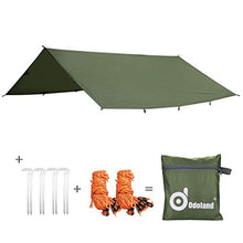 Carica l&#39;immagine nel visualizzatore di Gallery, Odoland Tarp Tenda Parasole da Spiaggia con Ancoraggio a Sabbia e Corde...