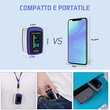 Carica l'immagine nel visualizzatore di Gallery, Ossimetro da Dito,Pulsossimetro Dito Professionale, Sensore Digitale di...