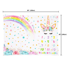 Carica l&#39;immagine nel visualizzatore di Gallery, WERNNSAI Unicorno Bambino Coperta Milestone - 150 x 100 cm A - Ilgrandebazar