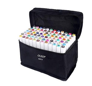 OLEEP 80 Colori Art Sketch Pennarelli a Doppia Punta Broad Fine Point Graphic - Ilgrandebazar