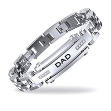 Carica l&#39;immagine nel visualizzatore di Gallery, COOLMAN Bracciale da Uomo Regolabile per papà Papa Dad con Acciaio - Ilgrandebazar