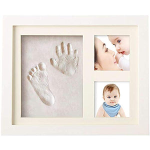 Smile Mind Cornice Impronte Neonato 4 In 1 Porta Foto Kit Calco Mani E Piedi...