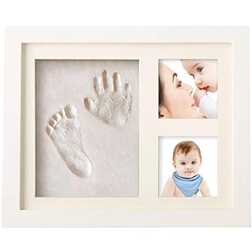 Smile Mind Cornice Impronte Neonato 4 In 1 Porta Foto Kit Calco Mani E Piedi...