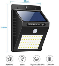 Carica l&#39;immagine nel visualizzatore di Gallery, Luce Solare Led Esterno, 【180° Super Luminoso-4 Pezzi】Yacikos 40 LED Lampada...