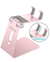 Carica l'immagine nel visualizzatore di Gallery, OMOTON Supporto Regolabile per Telefono, Stand Scrivania Oro rosa