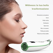 Carica l'immagine nel visualizzatore di Gallery, Aspiratore Punti Neri Professionale Rimozione di Comedone Viso Pulitore dei Pori Vacuum Ricaricabile USB Display a Schermo 5 Testine per Estrattore Comedone Brufoli Grasso 7 Aghi per l'Acne