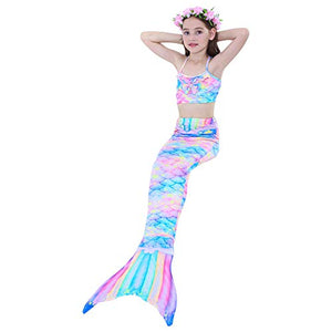 Costume da bagno a forma di coda sirena, bikini 6-7 anni, Newrainbow