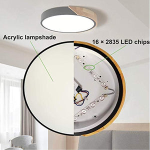 Kimjo Plafoniera LED 24W 2400LM Lampada da Soffitto Moderno Bianco Caldo