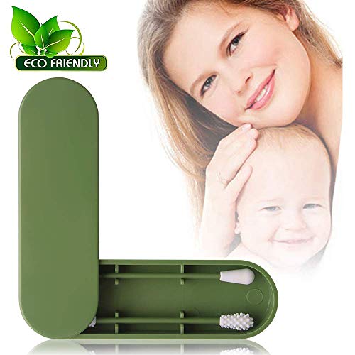 Tampone Di Cotone Riutilizzabile, Cotton Fioc Silicone verde - Ilgrandebazar