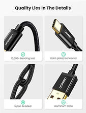 Carica l'immagine nel visualizzatore di Gallery, UGREEN Cavo USB C 3A Ricarica Rapida, Type C 2 Pack in Nylon, 1M - Ilgrandebazar