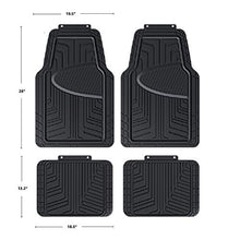 Carica l&#39;immagine nel visualizzatore di Gallery, AmazonBasics - Set da 4 tappetini in gomma per auto, SUV, camion, Nero