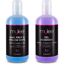 Carica l'immagine nel visualizzatore di Gallery, Mylee Nail Prep &amp; Polish Wipe + Gel Remover 250ml, Solvente Premium di alta qualità per Manicure e Pedicure LED/UV, Ideale per tutti i tipi di smalto