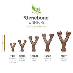 Benebone Real Bacon Durable Wishbone cane masticare giocattolo per Giant