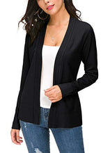 Carica l'immagine nel visualizzatore di Gallery, EXCHIC Donna Cardigan Lavorato a Maglia Senza Chiusura L, Nero - Ilgrandebazar