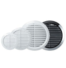 Carica l'immagine nel visualizzatore di Gallery, Griglia di ventilazione T30, Ø 100 mm, rotonda, in plastica, bianca, con...