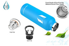 Carica l&#39;immagine nel visualizzatore di Gallery, Super Sparrow Bottiglia d&#39;Acqua con Isolamento a Vuoto 1000ml-32oz, Cielo Blu