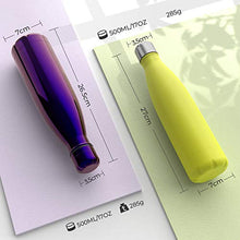 Carica l&#39;immagine nel visualizzatore di Gallery, Festnight Borraccia Portatile in Acciaio Inox Termica Bottiglia Purple