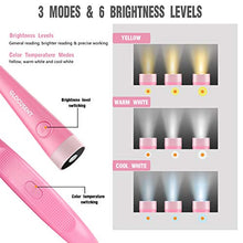 Carica l'immagine nel visualizzatore di Gallery, Glocusent Lampada LED da Lettura, Luce per Lettura a Letto, 3 Colori, 6 Pink