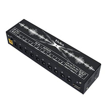 Carica l'immagine nel visualizzatore di Gallery, Alimentatore di rete a pedale, fonte di alimentazione, 10 uscite isolate per chitarra da 9 V/12 V/18 V, effetto bassi, tastiera, porta USB integrata per telefono, con alimentatore di rete DC 18 V/1 A