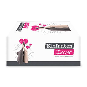 Pajoma - Coppia di Statuette in Ceramica a Forma elefantini, Grigio (Grau) - Ilgrandebazar
