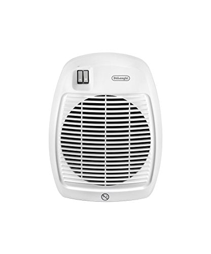 De'Longhi Termoventilatore HVA 0220, Solamente per Riscaldamento, 1000/2000 W, Per stanze fino a 60 m³, Bianco