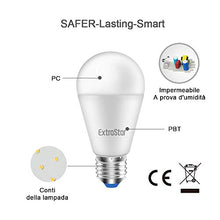 Carica l'immagine nel visualizzatore di Gallery, EXTRASTAR Lampadina LED E27, 15W (equivalenti a 120W), 6500K 1350 lumen,luce bianca fredda - Pacco da 6