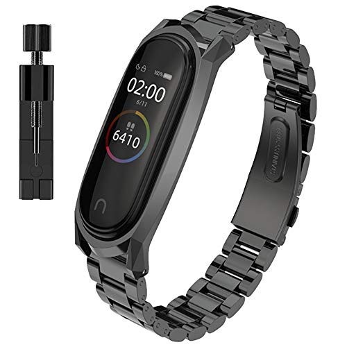 AHANGA Cinturino per Mi Band 4 Xiaomi 3 Cinturini Perlina Nero - Ilgrandebazar