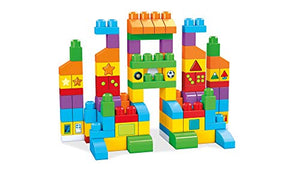 MEGA bloks First Builders Sacca Ecologica, Colore Blu, 150 Pezzi, FVJ49 - Ilgrandebazar