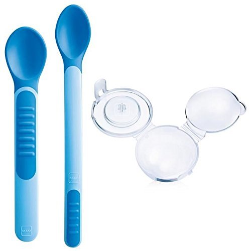 Mam Thermosensitive Cucchiai e coperchio, 6 Mesi+, 1 pz, Colori assortiti - Ilgrandebazar