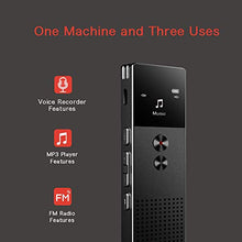 Carica l&#39;immagine nel visualizzatore di Gallery, 16GB Registratore vocale digitale professionale,registratore con FM e...