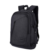 Carica l&#39;immagine nel visualizzatore di Gallery, WAWJ Unisex Multiuso Antifurto Zaino con Porta USB, per PC Nero