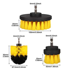 StillCool Spazzola per Trapano, Confezione da 3 Drill Brush 2" 3.5" 4" Power...