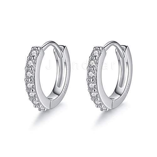 J.Endéar Orecchini Donna, 925 Argento Cerchio di Zirconia Cubica... - Ilgrandebazar