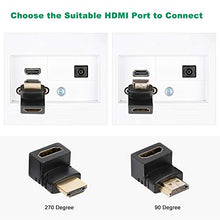 Carica l'immagine nel visualizzatore di Gallery, J&amp;D Adattatore HDMI da 90 Gradi e 270 Gradi, 2-Pack Placcato Oro