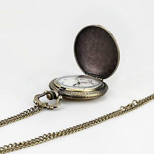 Montre de poche Vintage Quartz Classique Sculpture de...