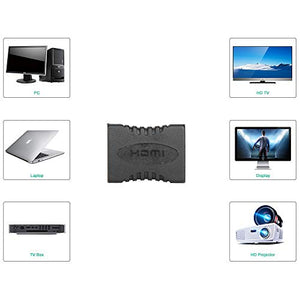 J&D HDMI Coupler Adapter, 2-Pack Placcato Oro Femmina a 4K