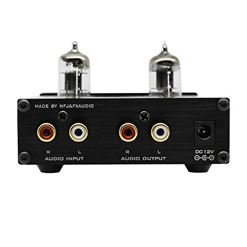 docooler FX-Audio Mini HiFi Audio Preamplificatore 6K4 TUBE-03, Nero
