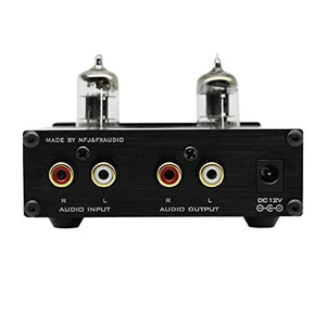 docooler FX-Audio Mini HiFi Audio Preamplificatore 6K4 TUBE-03, Nero
