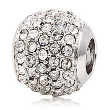 Carica l'immagine nel visualizzatore di Gallery, Andante-Stones Perlina Pavé Bead in argento 925 con cristallini color bianco... - Ilgrandebazar