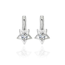 Carica l&#39;immagine nel visualizzatore di Gallery, butterfly Bambine Ragazze Argento Orecchini Vero Swarovski Elements Chiaro