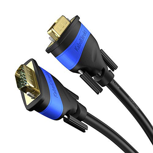 KabelDirekt Cavo VGA, 15-pin, Supporta Full HD 1080p, 2560x1600, 3D, per 10M - Ilgrandebazar