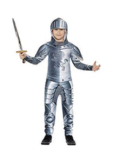 Carica l'immagine nel visualizzatore di Gallery, Smiffy's 43168S - Deluxe Blindata Cavaliere Costume Grigio con Tuta e Casco... - Ilgrandebazar