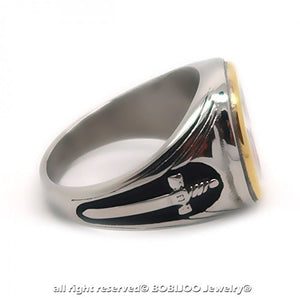BOBIJOO JEWELRY - Anello Uomo Templari Vintage Croce Rossa Spada di... - Ilgrandebazar
