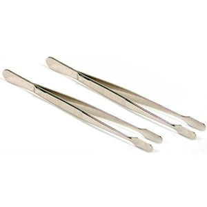 Stamp Tweezers, 2pcs Tweezers Philately Stamps Collector Tools (Silver)