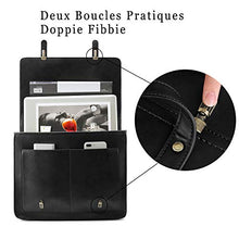 Carica l'immagine nel visualizzatore di Gallery, ECOSUSI 15.6 Pollici Laptop Borsa Grande Messenger in Pelle Pu Vintage Nero