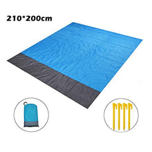 Carica l'immagine nel visualizzatore di Gallery, ZFYQ Coperta da Spiaggia, 210x200cm Anti Sabbia Impermeabile Portatile...